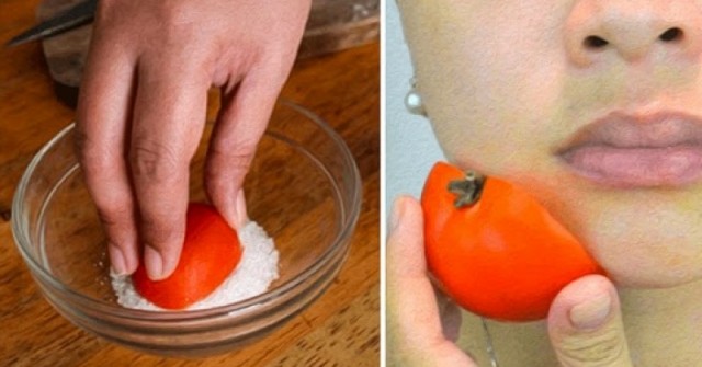 Топваш 1 домат в захар и масажираш лицето с него - за кожа бяла като сняг и гладка като коприна: